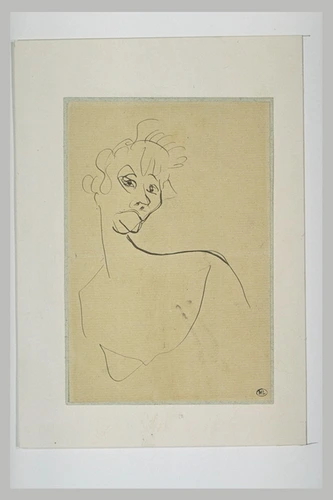 Henri de Toulouse-Lautrec - Yvette Guilbert, le visage se retournant un peu vers...