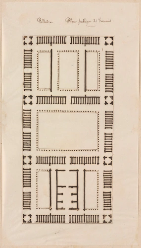 Edouard Villain - Plan de la place publique des Romains, d’après Palladio