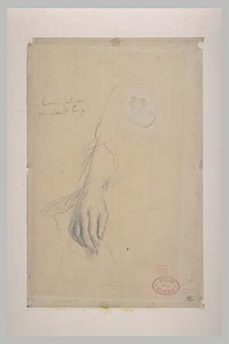 Edgar Degas - Etude de la main droite de la baronne Laura Belleli
