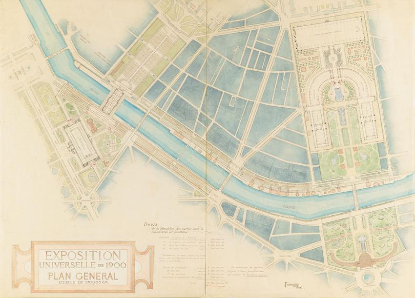 Jean-Camille Formigé - Projet pour l'Exposition universelle de 1900, plan généra...