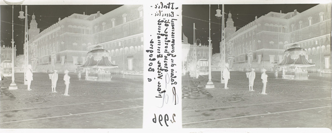 E. Serve-Louvat - Palais du gouvernement, grosse horloge et place Victor Emmanue...