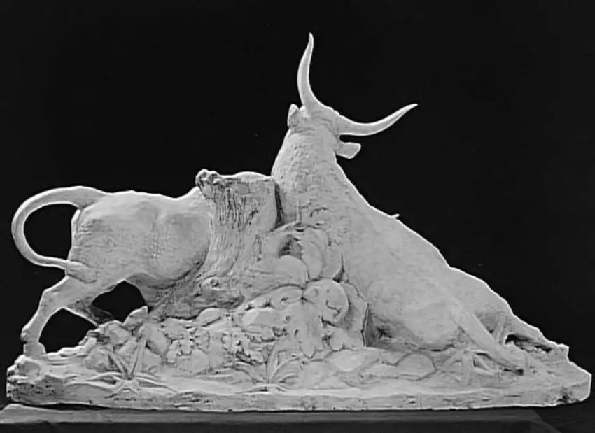 Combat de taureaux romains - Auguste Clésinger