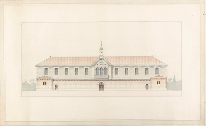 Gaston Redon - Monastère, élévation principale
