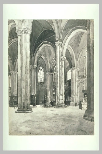 Joseph Pennell - La nef de la cathédrale de Poitiers