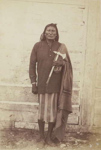 William Henry Jackson - Portrait de Blackfoot, chef de la tribu des Moutain Crow...