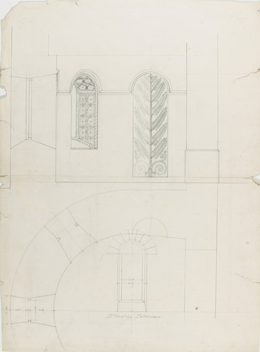 Juste Lisch - Eglise de Germigny-des-Prés, détail d'une baie