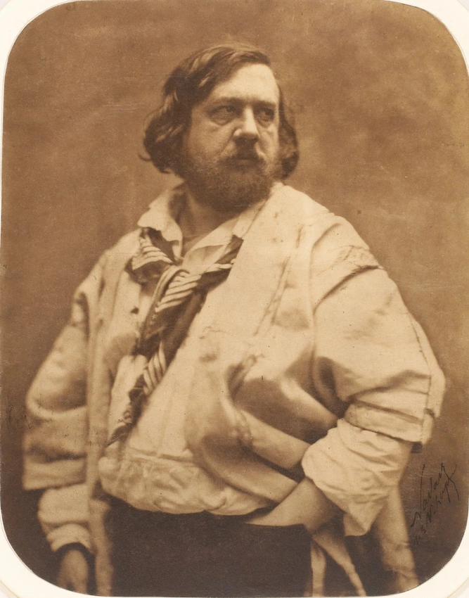 Nadar - Théophile Gautier au foulard et à la blouse blanche