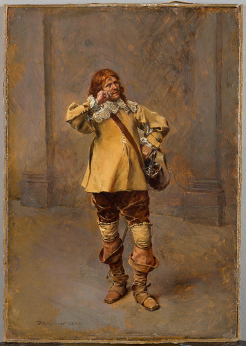 Ernest Meissonier - Gentilhomme frisant sa moustache
