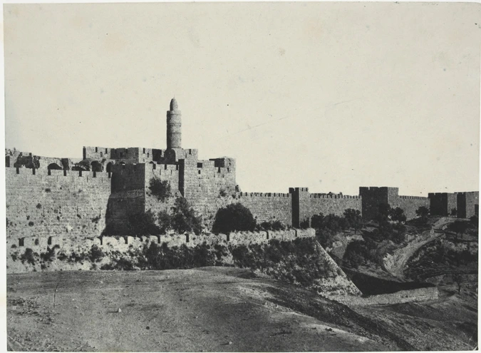 Maxime Du Camp - Palestine. Jérusalem; Partie occidentale des murailles