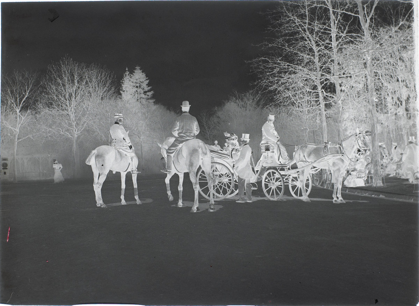 Henri Lemoine - Cavaliers et voitures à attelage au Bois de Boulogne