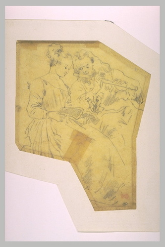 Jean-Baptiste Carpeaux - Joueur de flûte et jeune femme tenant une partition