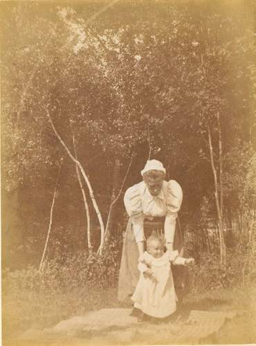 Pierre debout soutenu par une femme - Auguste Delaherche