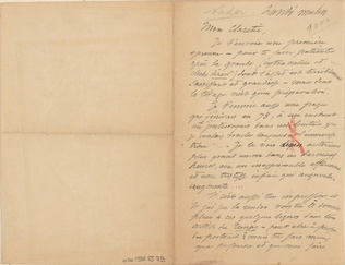 Nadar - Lettre de Félix Nadar adressée à Claretie