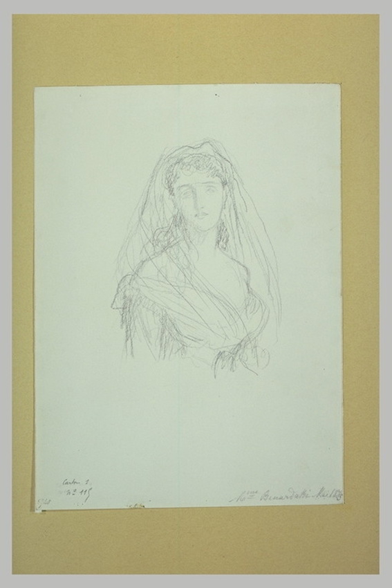 Ernest Hébert - Etude pour le portrait de madame de Bernardaki (1885)