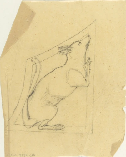 Antoine Zoegger - Esquisse d'un motif décoratif en forme de renard