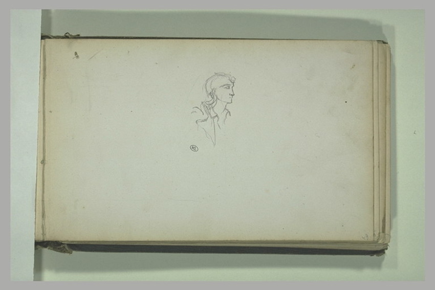 Emile Ulm - Buste de jeune homme, de profil à droite