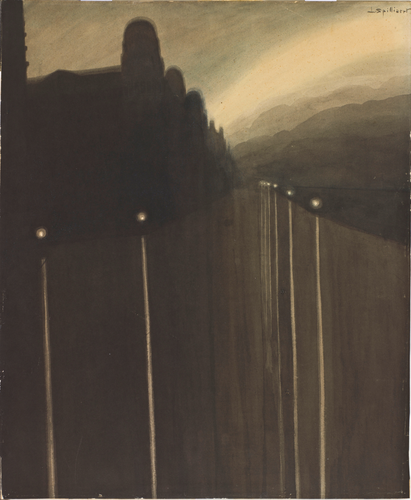 Léon Spilliaert - Digue la nuit. Reflets de lumière