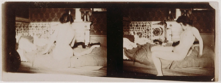 Marthe assise sur le lit, vue de dos - Pierre Bonnard