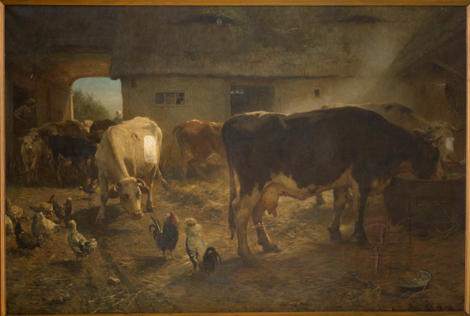 Otto von Thoren - Intérieur d'étable
