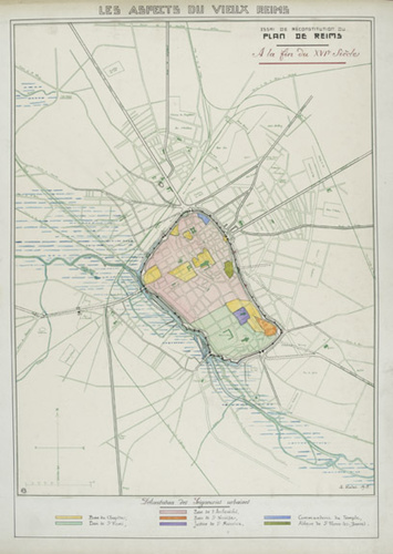 Ernest Kalas - Plan de Reims au XVIe siècle