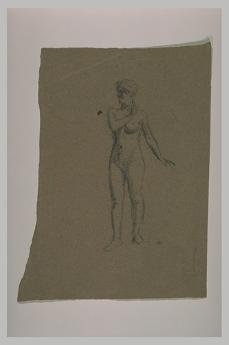 Paul Dubois - Etude de femme nue, pour Eve