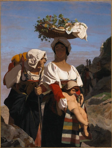 Jean-Léon Gérôme - Deux paysannes italiennes et un enfant