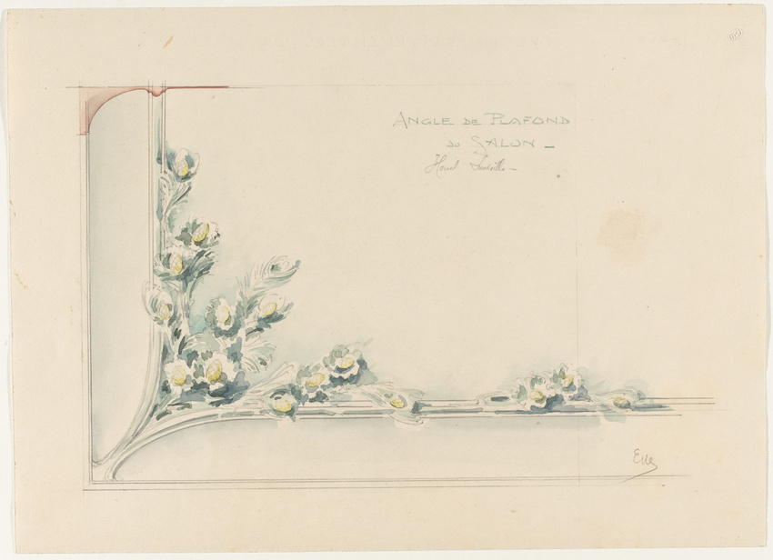 Louis Majorelle - Projet de plafond pour la maison Houel à Lunéville