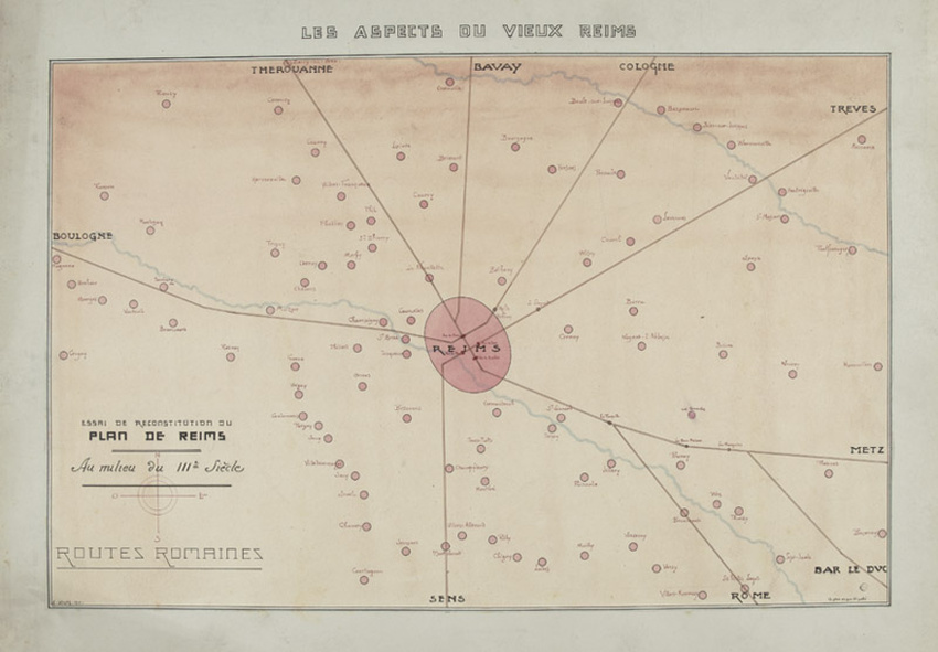 Ernest Kalas - Plan de Reims au IIIe siècle