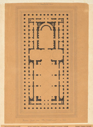 Edouard Villain - Vauchelet aîné, plan d’une bourse pour une ville maritime, 181...