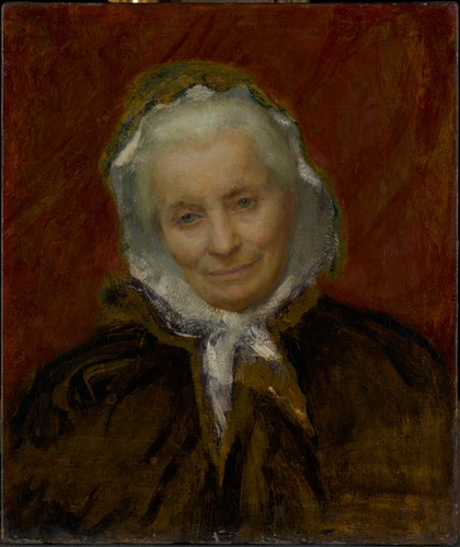 Emile Auguste Wery - Portrait de femme agée
