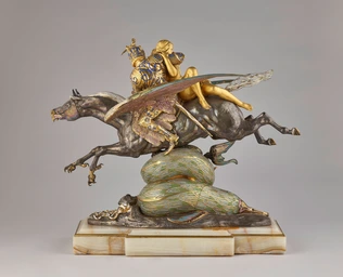 Antoine-Louis Barye - Angélique et Roger montés sur l'hippogriffe