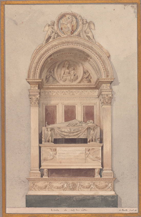 Louis Boitte - Italie du Nord, Tombeau de Leonardo Bruni dans l'église Santa Cro...