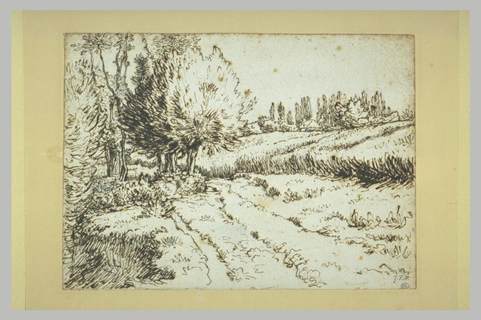 Jean-François Millet - Paysage aux environs de Vichy