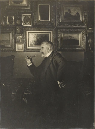 Edgar Degas - Henri Rouart (1833-1912) industriel et collectionneur, chez lui, d...