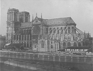 Édouard Baldus – Abside Cathédrale Amiens – Tirage Papier Salé Original – Circa 1855