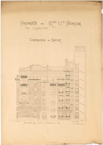 Hector Guimard - Paris 16e, 16, rue La Fontaine, Castel Béranger, propriété de M...