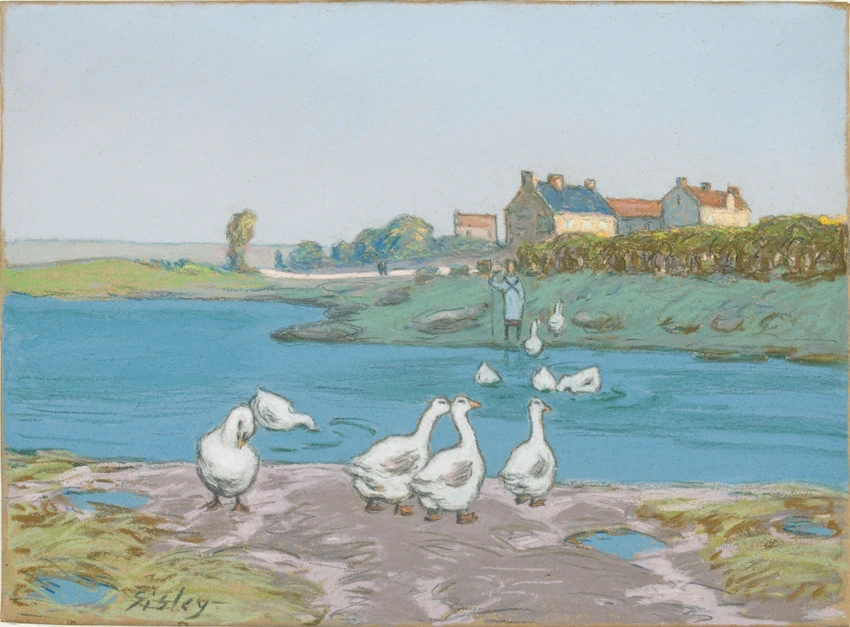 Alfred Sisley - Paysage : bord de rivière