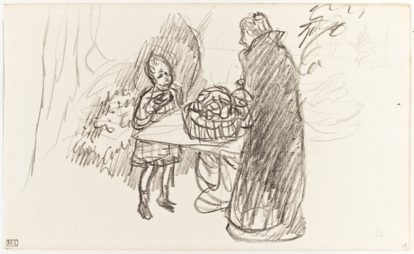 Pierre Bonnard - Femme âgée et petite fille