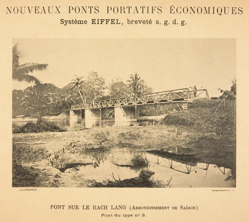 Louis-Emile Durandelle - Pont sur le Rach-Lang, arrondissement de Saïgon, nouvea...