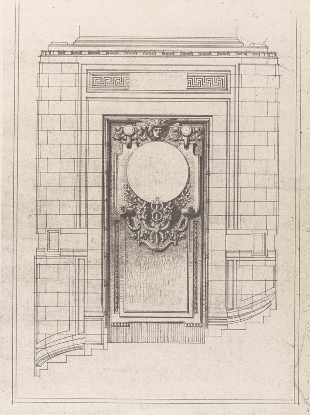 Edgar Brandt - Elément de décor avec Mercure et Caducée