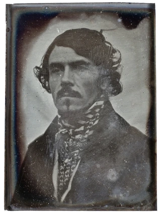 Léon Riesener - Portrait d'Eugène Delacroix de face, en buste