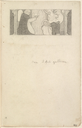 Maurice Denis - Dessin pour l'illustration de Sagesse : Non il fut gallican