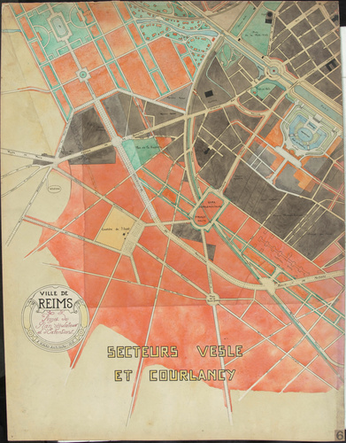 Ernest Kalas - Ville de Reims, projet de plan régulateur et d'extensions, secteu...