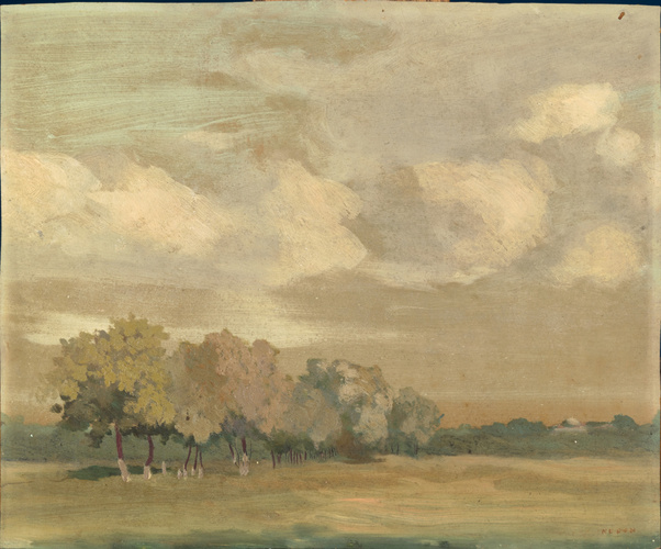 Odilon Redon - Médoc, arbres dans la prairie