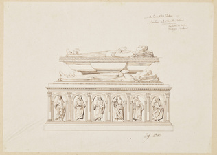 Edouard Villain - Au couvent des Célestins. Tombeau de la Chapelle d’Orléans. Va...