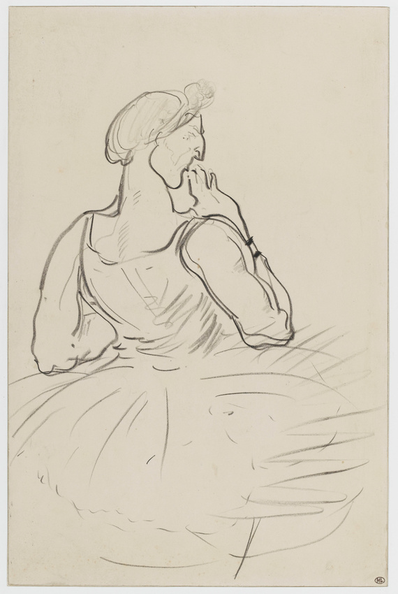 Henri de Toulouse-Lautrec - Footit en danseuse, la tête vers la droite, la main ...