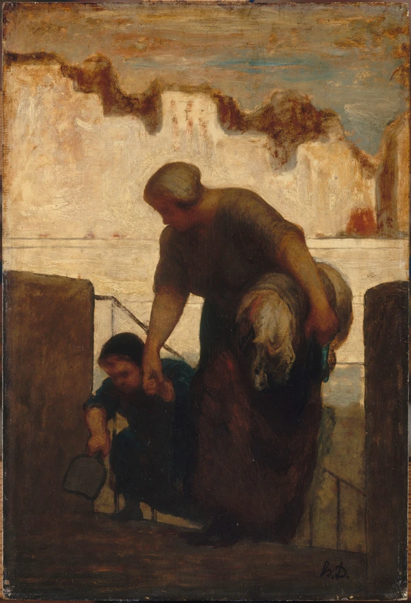 La Blanchisseuse - Honoré Daumier