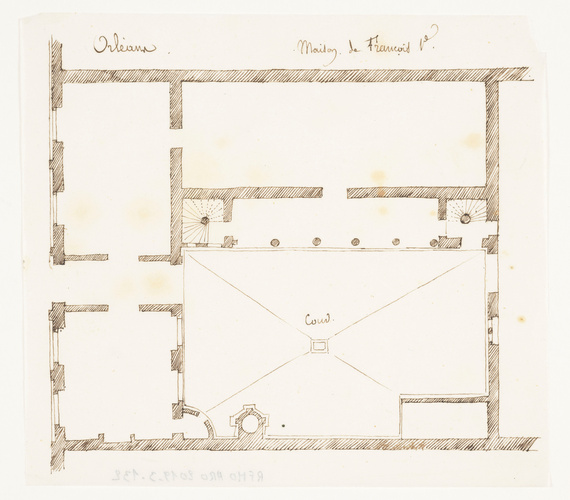 Edouard Villain - Plan de la maison François Ier à Orléans