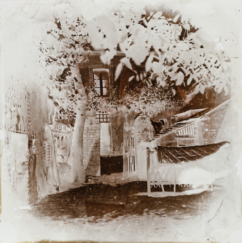 Alphonse Poitevin - Cour de la maison de Poitevin