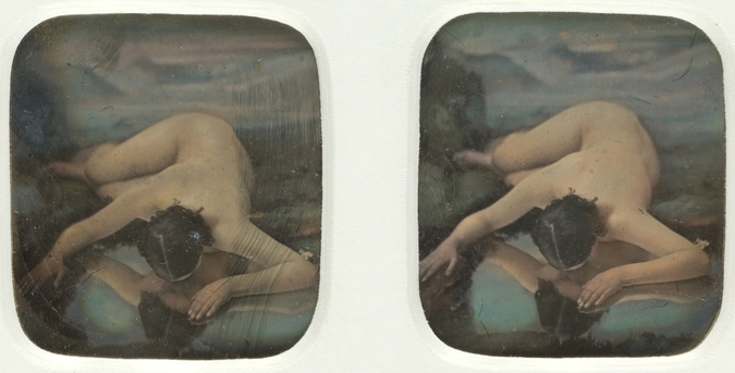 Nu, reflet au miroir, Narcisse